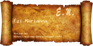 Égi Marianna névjegykártya